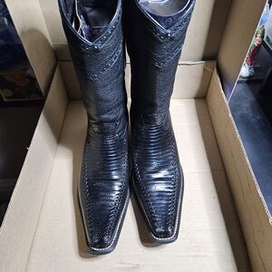 Men's Black Western Cowboy Boots